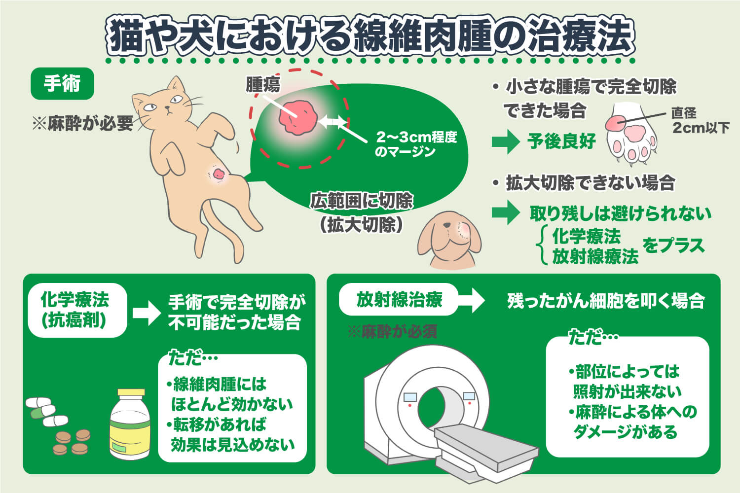 Tratamiento del fibrosarcoma en gatos y perros